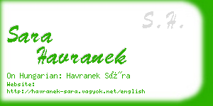 sara havranek business card